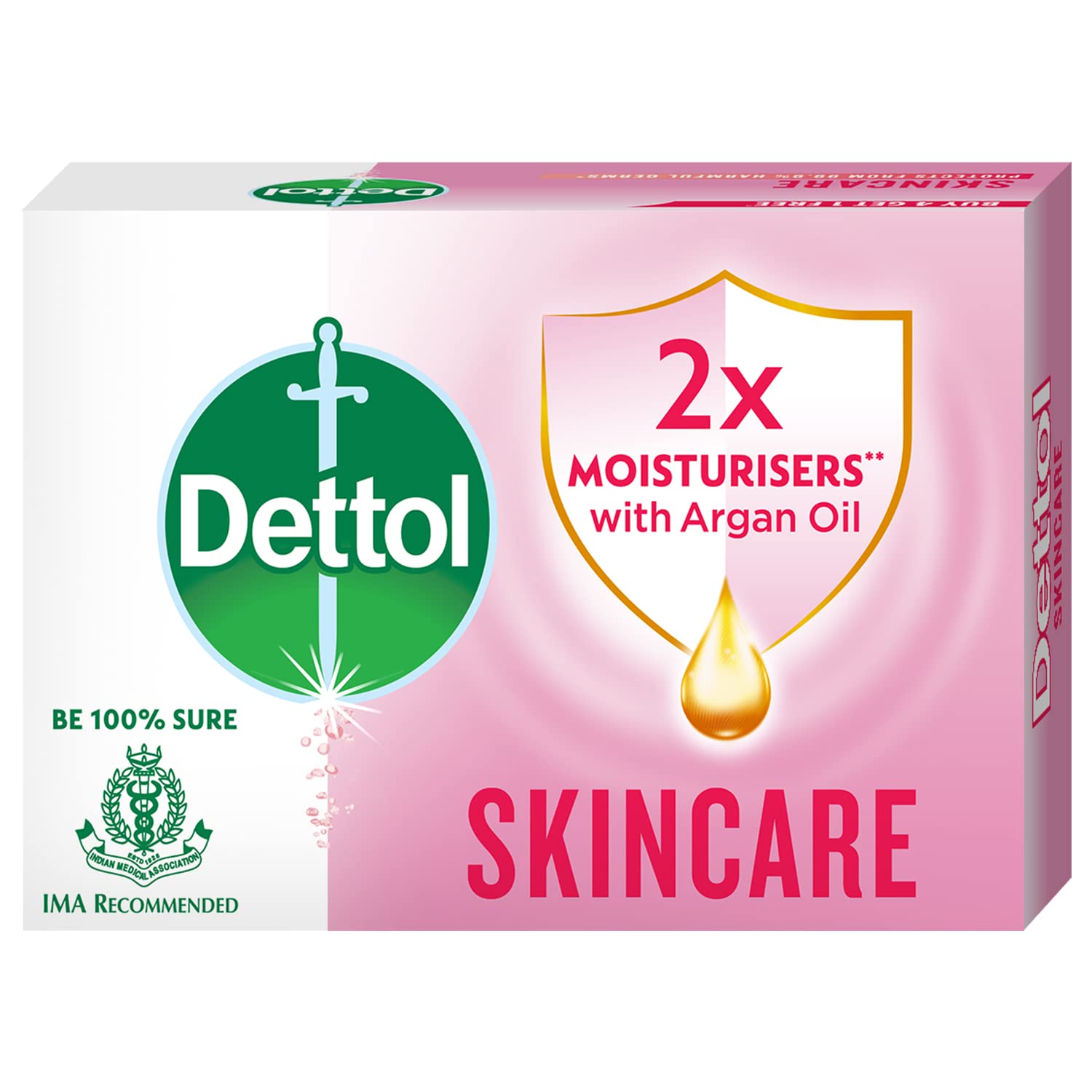Dettol Skin Care Bathing Soap, Moisturisers with Argan Oil ,75g